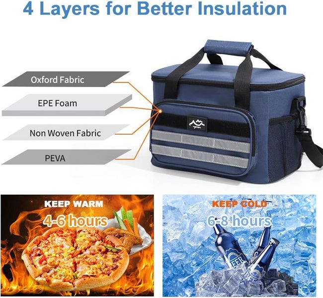 Portable Lunch Bag 12L Large Capacity Lunch Tote Bag Reusable Cooler Bag Carousel 14