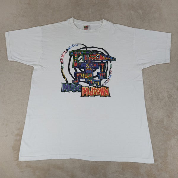 Vintage 1999 Music Midtown Atlanta Georgia USA Single Stitch Art T-Shirt Size XL Carousel 1