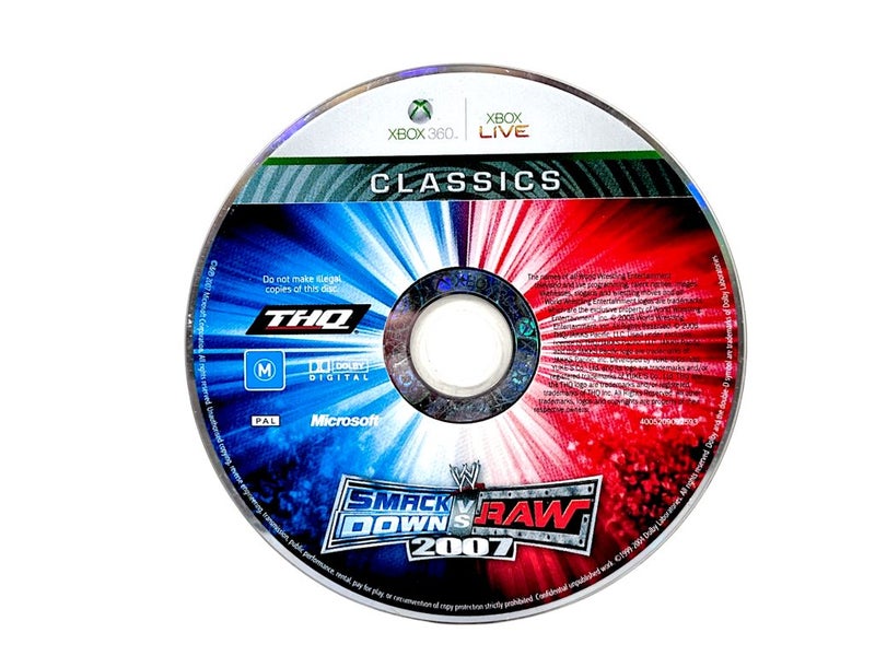 WWE SmackDown vs Raw 2007 (Xbox 360) *DISC EXCELLENT* Carousel 1