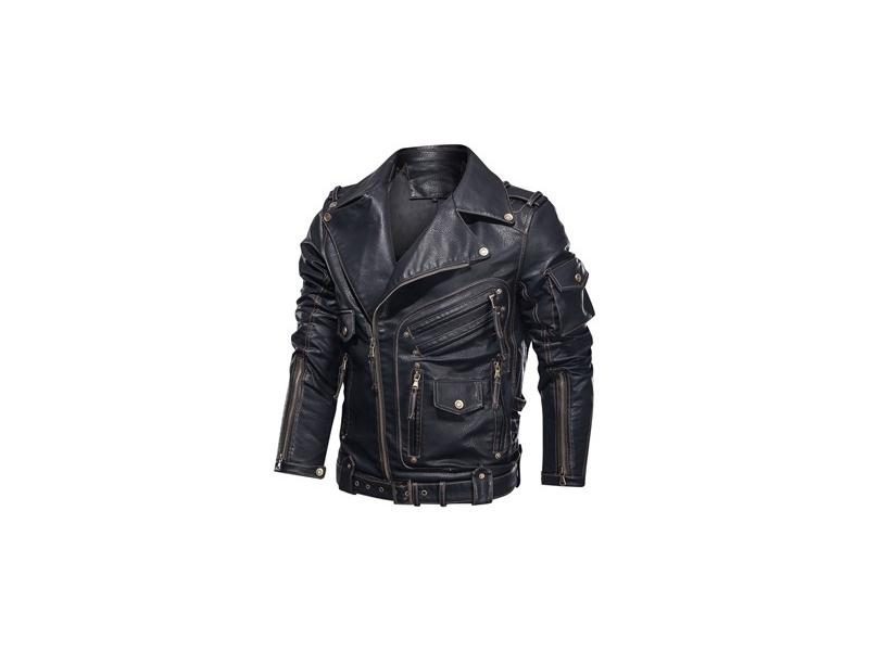 Fashion Winter Winter Mens PU Leather Jacket Men Fashion Motorcycle Carousel 1