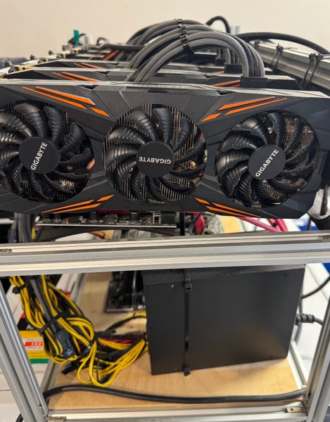 9x NVIDIA GTX 1070 Mining Rig - 8 Running + 1 Boxed Carousel 1