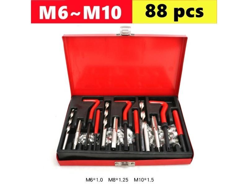 88/131pcs Thread Repair Kit M3 M4 M5 M6 M8 M10 M12 M14 Screw Thread Inserts For Carousel 1