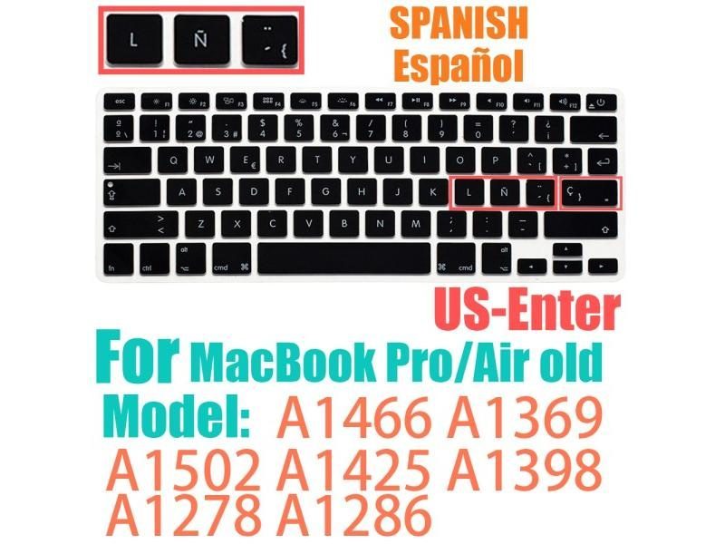 Spanish Layout Keyboard Cover For For MacBook Air 13.6/15 M4 M3 M2 A3240 A2941 Carousel 1