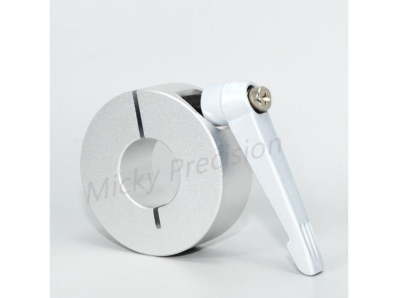 Aluminum Shaft Collar With Clamp Lever Handle Retaining Ring Slit Opening Type Carousel 1