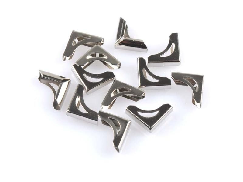 100pcs 10x10x3mm Silver Metal Corners For Books Scrapbooking Photo Albums Menus Carousel 2