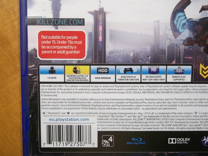 Killzone Shadow Fall - PS4 Game - Excellent Condition Carousel 5