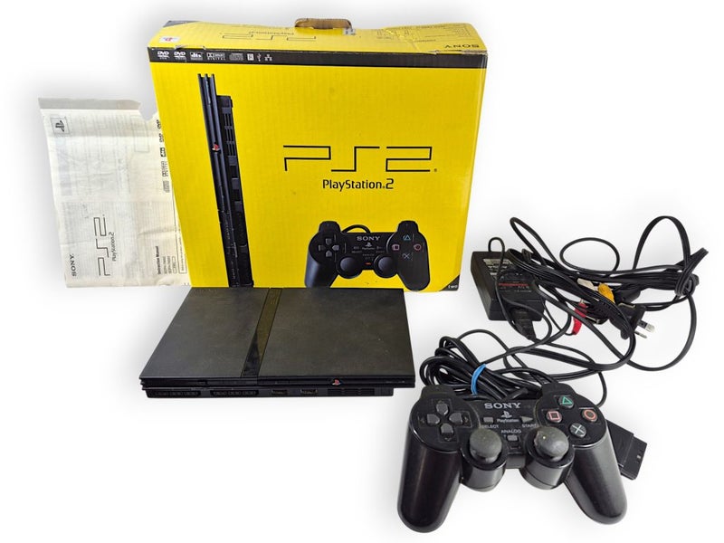 PS2 Slim Console Bundle (Boxed) w/ Controller & Cables Carousel 1