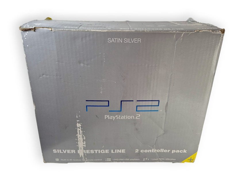 PS2 FAT BOX Silver Prestige Line Box (Box Only) Carousel 1