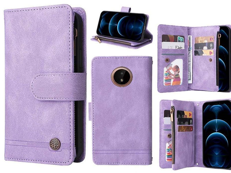 Nokia C20 Case 9 Card Slots Wallet Denim Leather Case Carousel 1