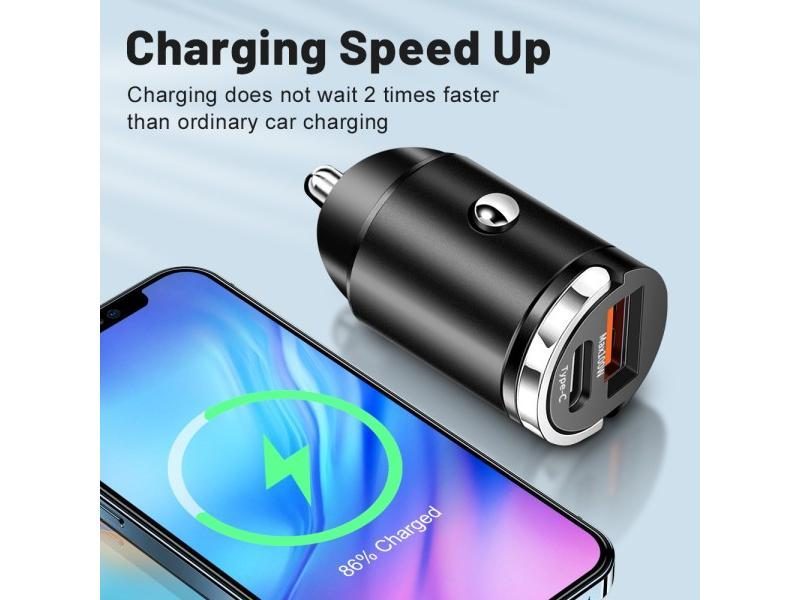 100W USB Car Charger Quick Charge Type C Car Phone Adapter For IPhone Samsung Carousel 1