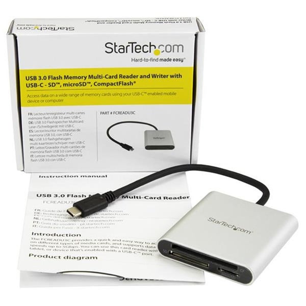StarTech.com FCREADU3C USB 3.0 FLASH MULTI-CARD READER - USB-C CompactFlash Carousel 5