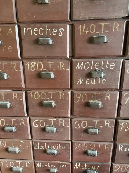 Rare French antique tradesmen drawers Carousel 3