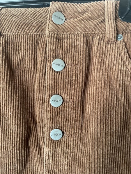Insight Denim Brown corduroy skirt - size 30 Carousel 2