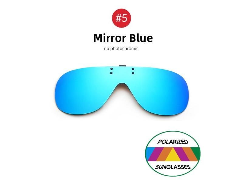 VIVIBEE Polarized Flip Up Clip On Sunglasses For Glasses Men Oversized Driving Carousel 1