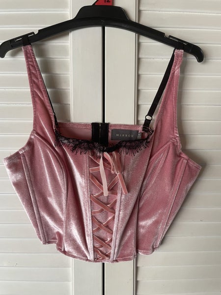 Mirrou pink corset top - size M Carousel 1
