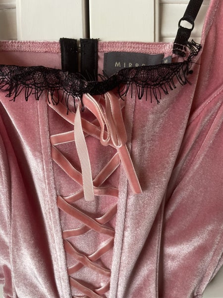Mirrou pink corset top - size M Carousel 2