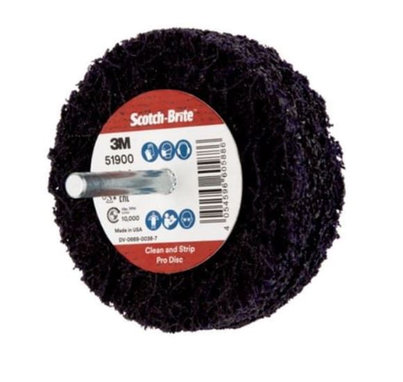 Scotch-Brite Clean & Strip Pro Spindle Disc Purple-60mm x 13mm (Each) Carousel 1