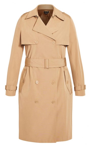 CITY CHIC Taupe Utility Trench Coat ~ Size XL (22) Carousel 4