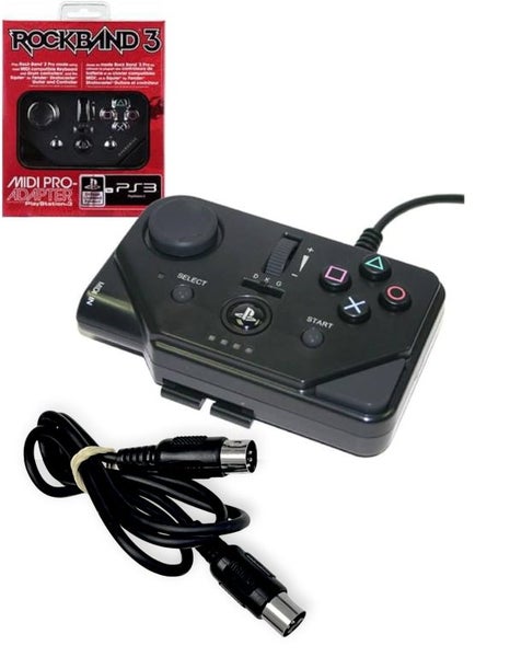 Rock Band 3 MIDI Pro Adapter (PS3) PLUS MIDI Cable (5-Pin DIN) Carousel 1