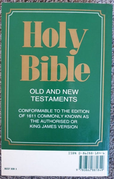 THE BIBLE: S/h, paperback Conformable to the Edition of the Authorized 1611 KJV Carousel 2