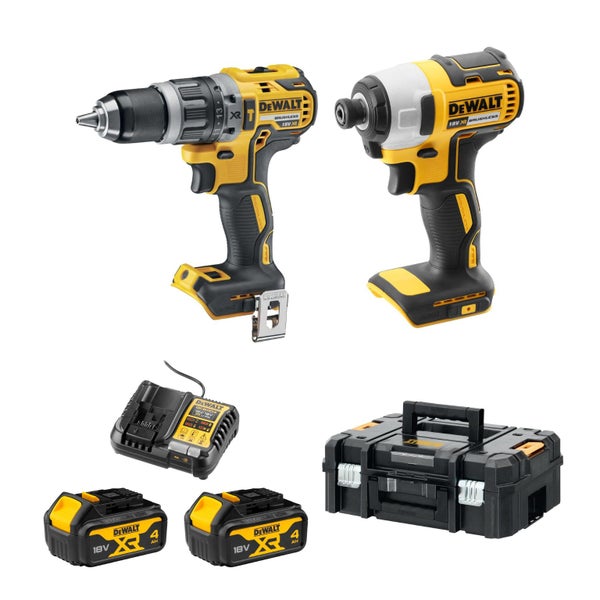 DeWalt 18V XR Cordless Brushless Compact 2 Piece 4.0Ah (Kit) Carousel 1