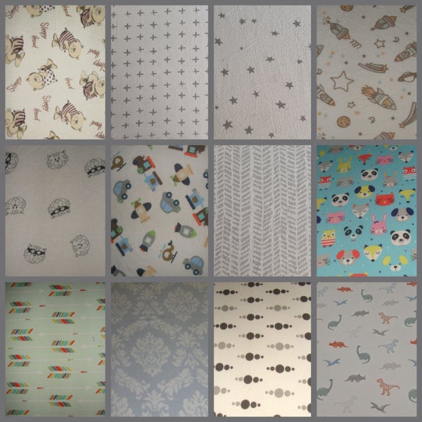 Cot winter flannelette fitted sheet 26 BOY / UNISEX Carousel 1