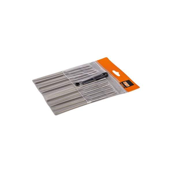 Bahco Needle File Set Smooth Cut Unhandled 160mm Pack of 12 (Set) Carousel 3