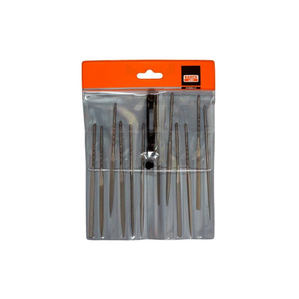 Bahco Needle File Set Smooth Cut Unhandled 140mm Pack of 12 (Set) Carousel 1