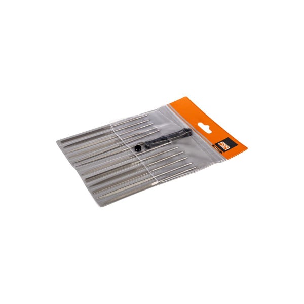 Bahco Needle File Set Smooth Cut Unhandled 140mm Pack of 12 (Set) Carousel 2