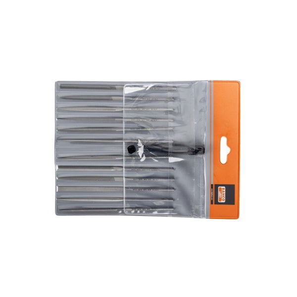 Bahco Needle File Set Smooth Cut Unhandled 140mm Pack of 12 (Set) Carousel 3