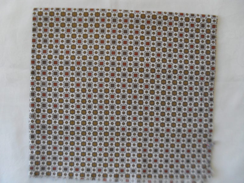 D1 . Quilting Fabric - White with print Carousel 1