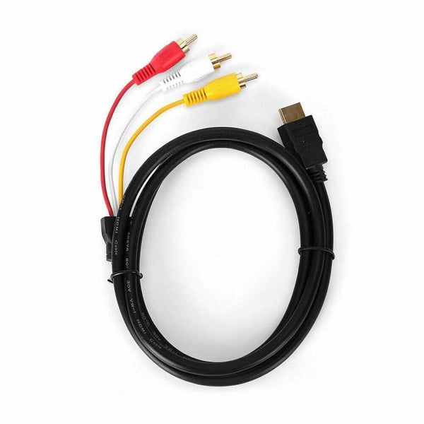 HDMI to 3 RCA Video Audio Adaptor AV Cable Male Adapter TV DVD Player Converter Carousel 1