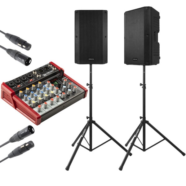 Complete PA 12" Live Set with Mixer Carousel 1