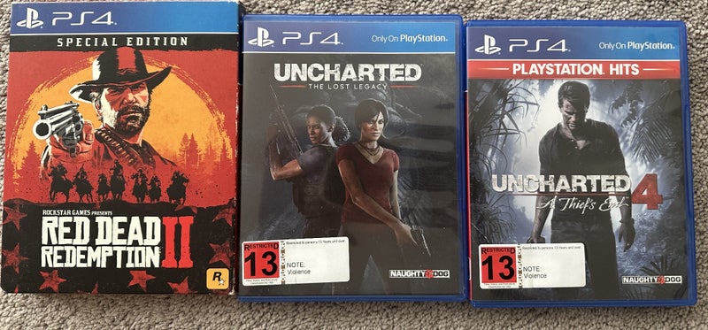PS4 Games Bundle – Red Dead Redemption 2 + Uncharted Series Carousel 1
