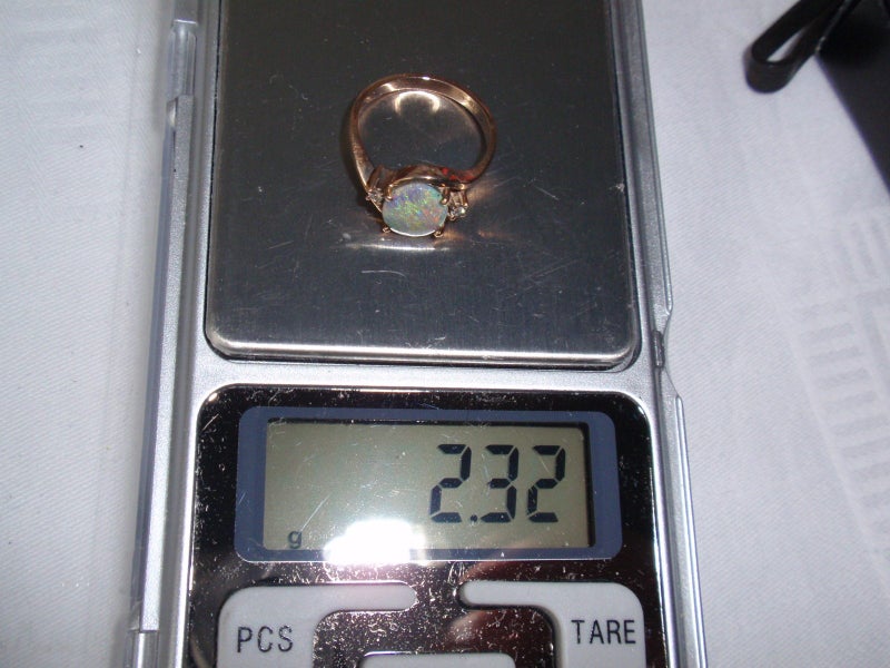 9 ct Gold Solid Australian Black Opal Diamond ring Carousel 8