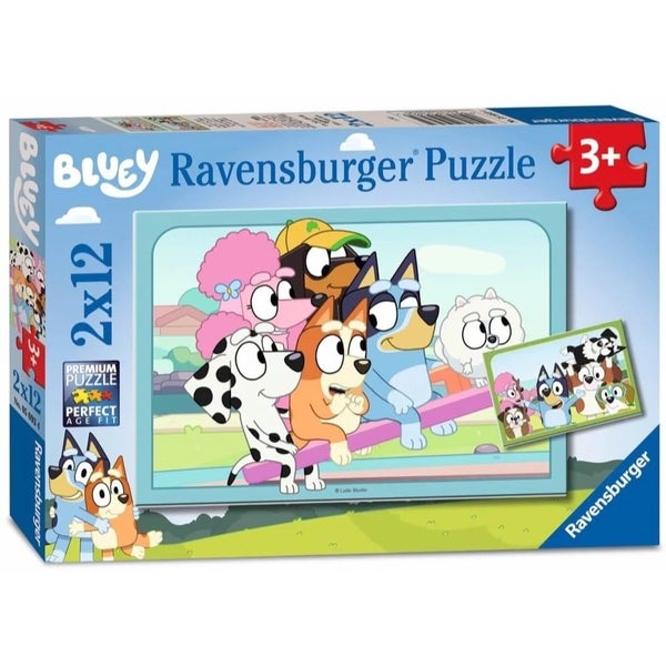 Ravensburger Puzzle 2x12pc - Fun with Bluey Carousel 1
