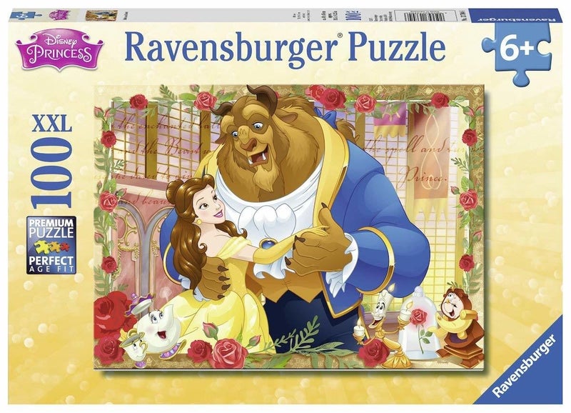 Ravensburger Puzzle 100pc XXL - Disney Beauty And The Beast - Belle & Beast Carousel 1