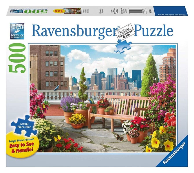 Ravensburger Puzzle 500pc Large Format - Rooftop Garden Carousel 1
