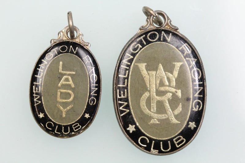 TWO VINTAGE NZ WELLINGTON RACING CLUB MEMBERSHIP FOBS Carousel 1