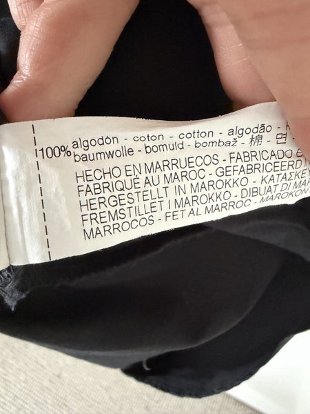 Zara black cotton short/puff sleeve shirt Carousel 7