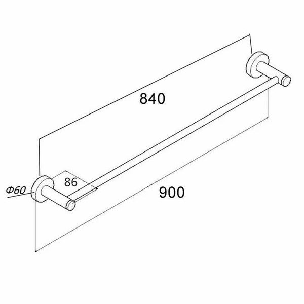 Towel Rack Towel Rail 900mm CUT TO SIZE Carousel 3