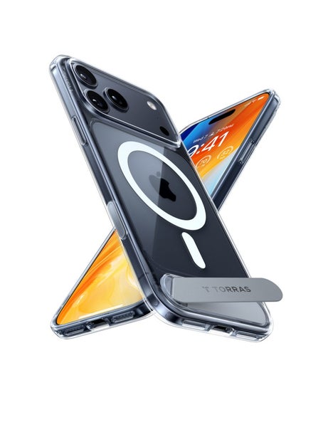 Torras iPhone 17 Pro (6.3") 2025 Pstand Case - Clear Full Camera Control Button Carousel 2