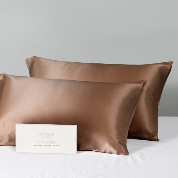 Beautysilks Silk 2 Pack Pillowcases Hypoallergenic Soft Smooth Hair and Skin Carousel 2