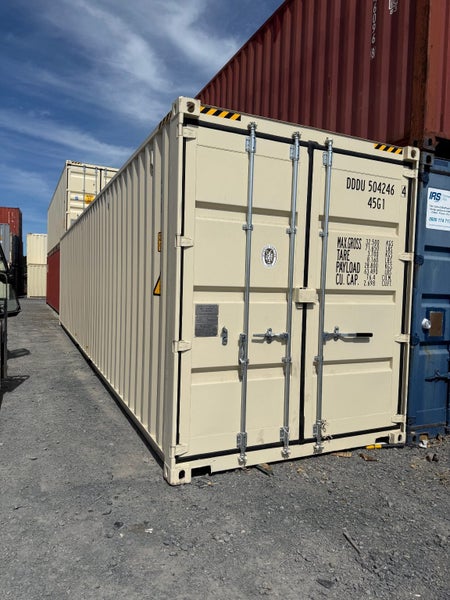 40 ft High Cube Shipping Containers ex Tauranga Depot - Beige