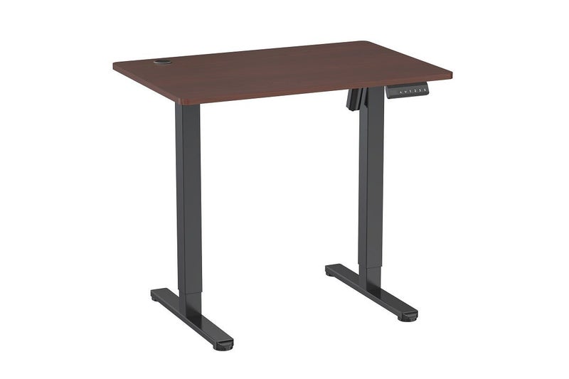 Ergolux Electric Standing Desk 90 x 60cm (Walnut/Black) Carousel 1