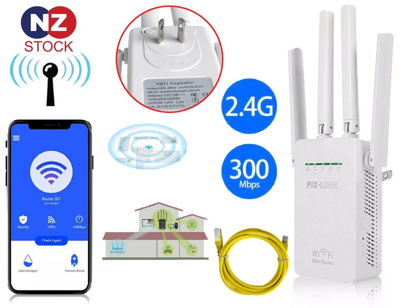 WiFi Extender Repeater Booster 300Mbps Carousel 1