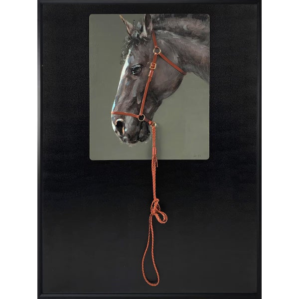 Brown Horse With Reins Canvas Carousel 1