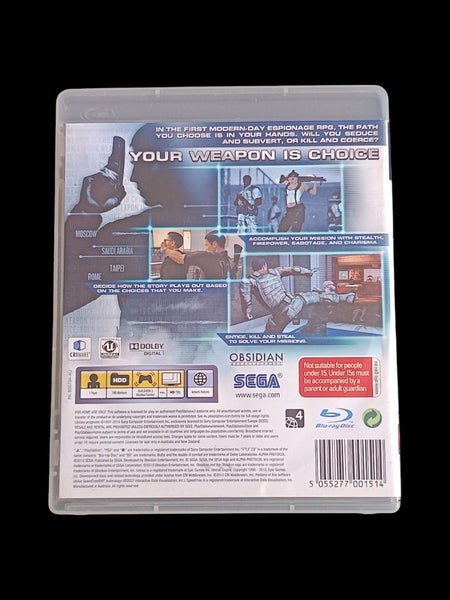 Alpha Protocol The Espionage RPG PS3 * Mint* complete Carousel 3