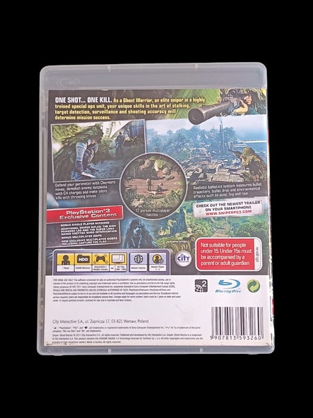 Sniper Ghost Warrior PS3 * Mint * Complete Carousel 3