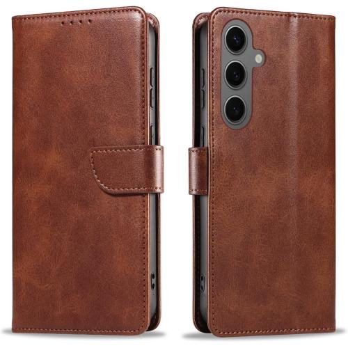 Galaxy S26+ (2026) Flip Wallet Case - Brown 3 Card Slots - Cash Compartment - Carousel 1